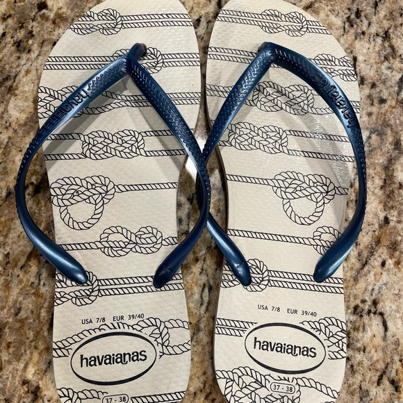 Havaianas Nautical Rope Print Sandals - Picture 1 of 2